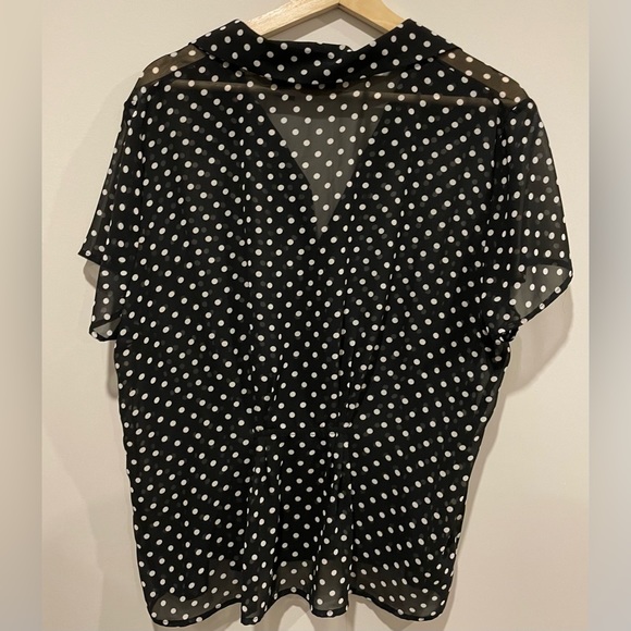 Sheer Polka Dot Blouse - Picture 3 of 3